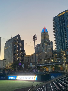 Uptown Charlotte lit up with ATC10K colors